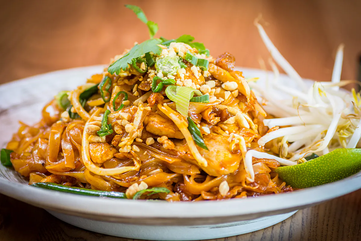 Pad Thai Noodles at Spicy Garden，a Thai Restaurant in Manasquan