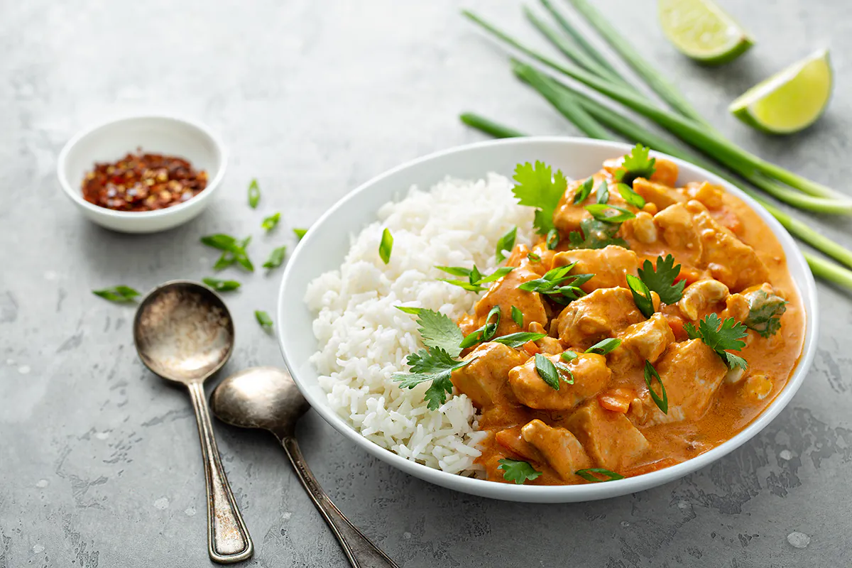 Chicken Curry with Rice at Spicy Garden，a Thai Restaurant in Manasquan